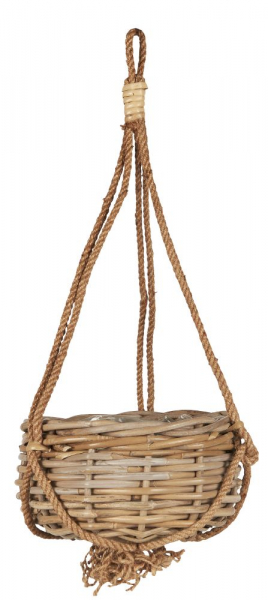 Blumenampel Hängekorb Rattan mit Juteschnur IB Laursen